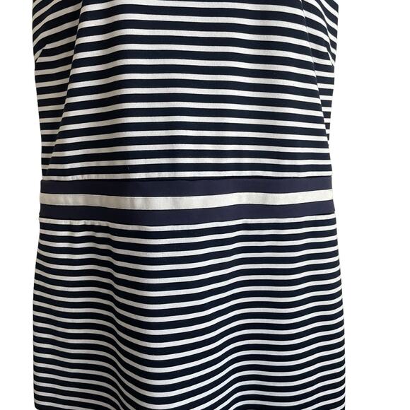 Draper James Sheath Women Dress 2X Navy White Stripe Knee Length Coastal Preppy - Picture 9 of 10
